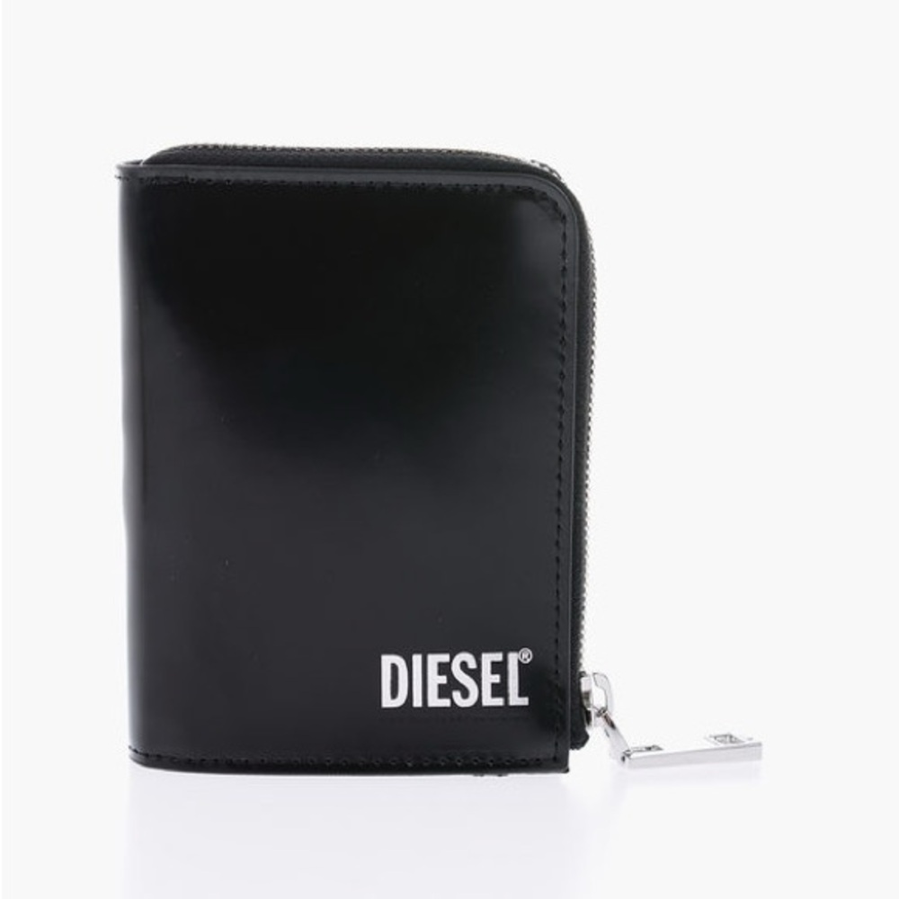 DIESEL ZIP CLOSURE LEATHER L-12 WALLET